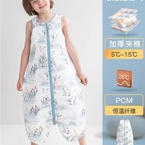 (2 for $25)Warm Kids’ Sleep Bag, 110 cm, Ages 6–10, Suitable for 41–59 °F / 5–15